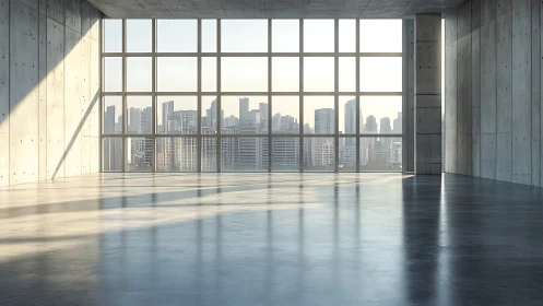 Serene Urban Sanctuary: A Minimalist View of Metropolitan Horizons