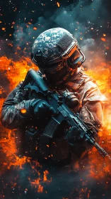 Ballistic operator in thermodynamic firestorm environment.