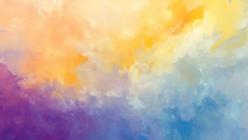 Abstract color gradient merges warm yellow and cool violet