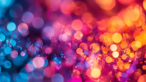 Colorful bokeh light gradient with vivid neon glow.