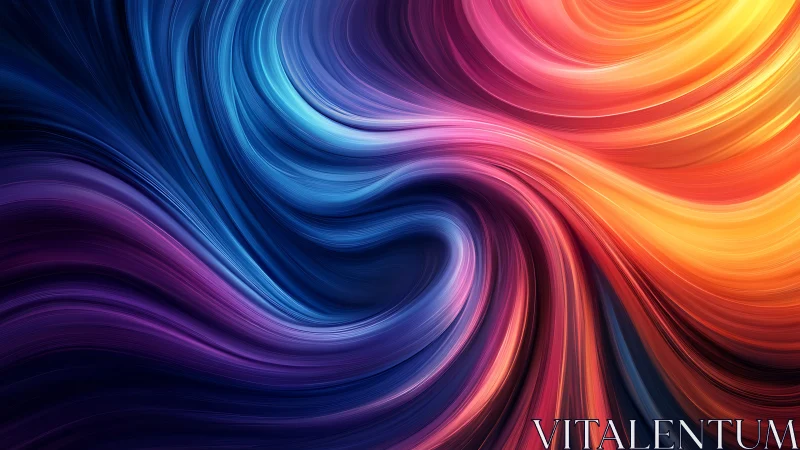 Vibrant swirling gradient waves in warm and cool colors.
