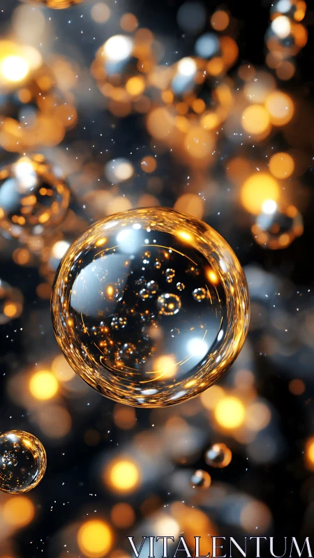 Orbital fireflies drifting through molten starlight spheres.