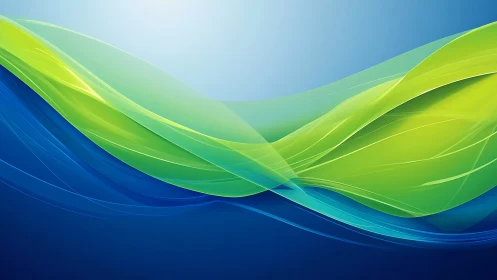 Gentle green and blue waves flowing in calm harmony.