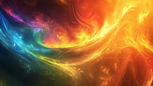 Digital fractal wavefield distributes multicolor light gradients