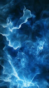 Blue translucent wisps forming abstract flowing structures.