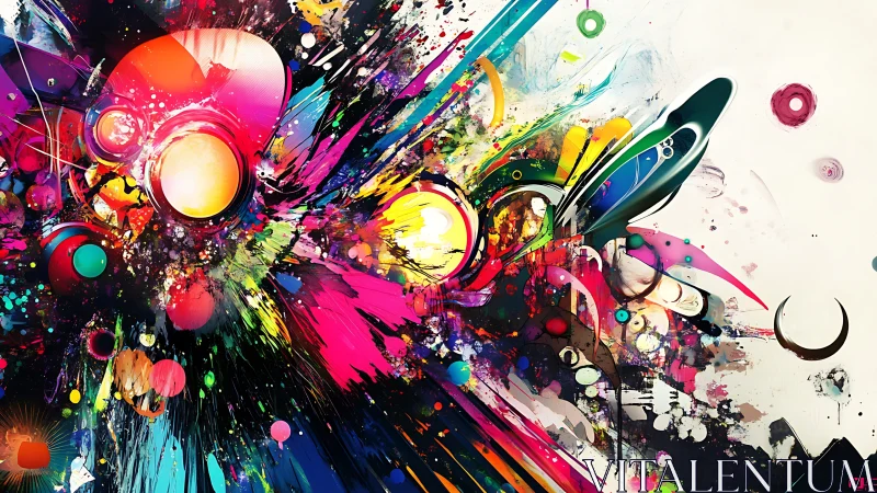 Explosive neon abstraction merges radial light and vector shards