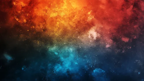 Bilateral fiery and cerulean nebula field illustrates chromatic tension