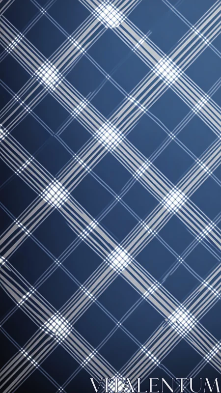Soft blue plaid grid with gentle white glowing accents.