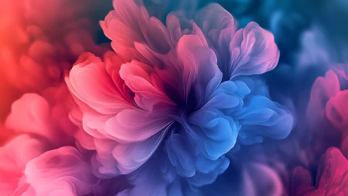 Velvety clouds of color blooming in soft neon light.