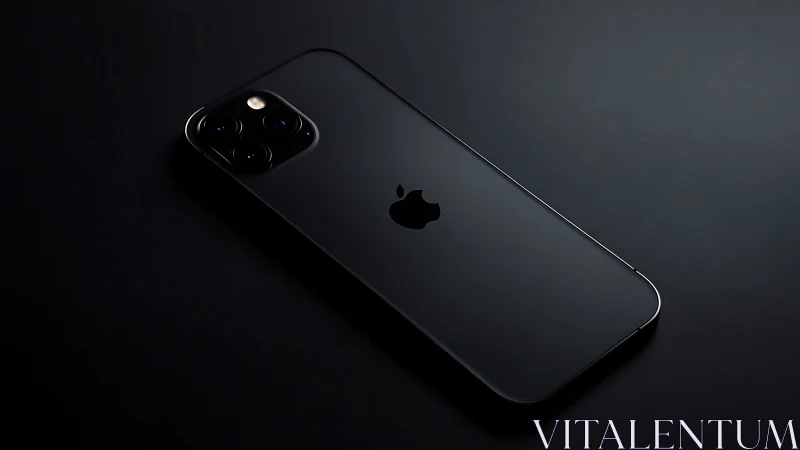 Premium black smartphone with quad-lens camera system on dark gradient