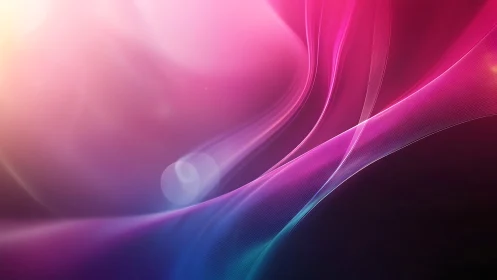 Iridescent magenta light waves with dynamic lens flare gradients.