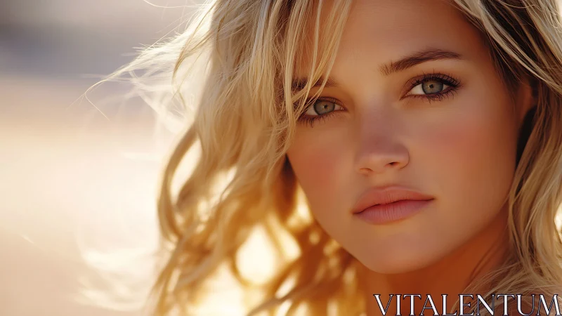 Sunlit close-up portrait with shallow depth and warm bokeh.