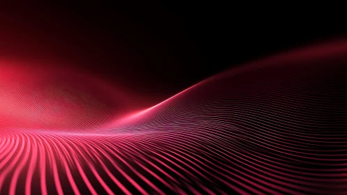 Parametric magenta light waves on black negative space