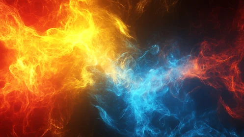 Fire and Ice Dance: Brilliant Energy Collision.
