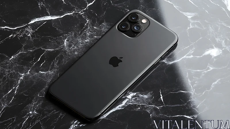 Sleek iPhone 12 Pro positioned on marble texture.
