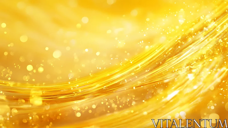 Shimmering Golden Light Abstract Background with Bright Swirls.