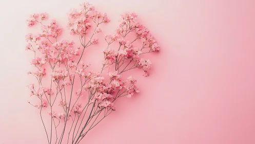 Soft pink baby’s breath gently brightens a pastel backdrop