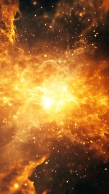 Solar firestorm spills stardust across a cosmic midnight veil