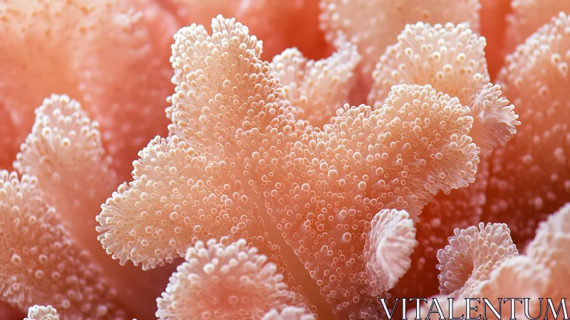 Macro view of branching soft coral polyps in shallow water.