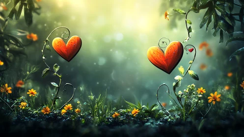 Love Blooms Brightly in Nature's Whimsical Garden