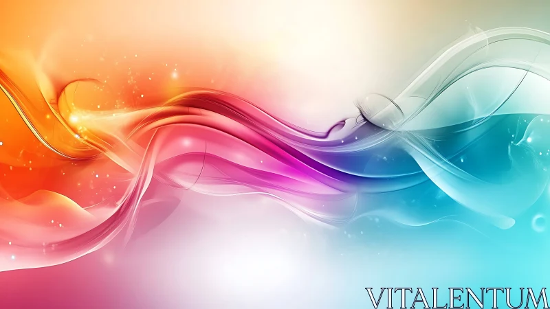 Chromatic light waves flowing across luminous gradient.