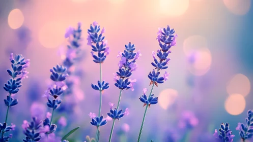 Lavender Field Study: Bokeh-Enhanced Floral Composition.