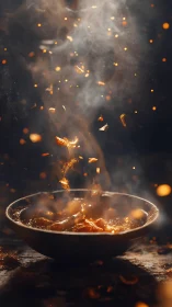 Sparks Dance Above Molten Gold in Ethereal Alchemy.