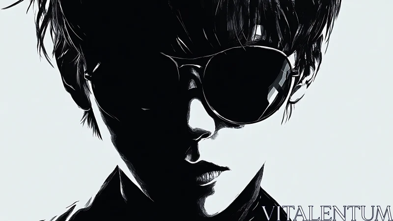 Midnight cool carves a sharp silhouette in mirrored shades