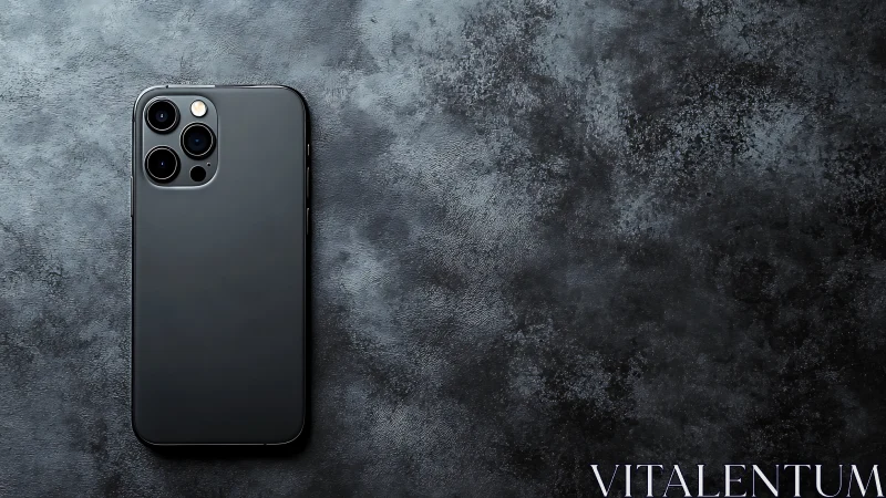 Sleek Dark Smartphone Showcases Modern Camera Technology