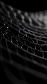 Black net structure captured with shallow depth of field