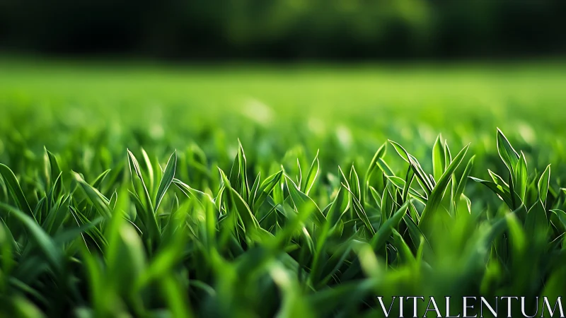Low-angle shallow-depth study of sunlit grass blades microfield.