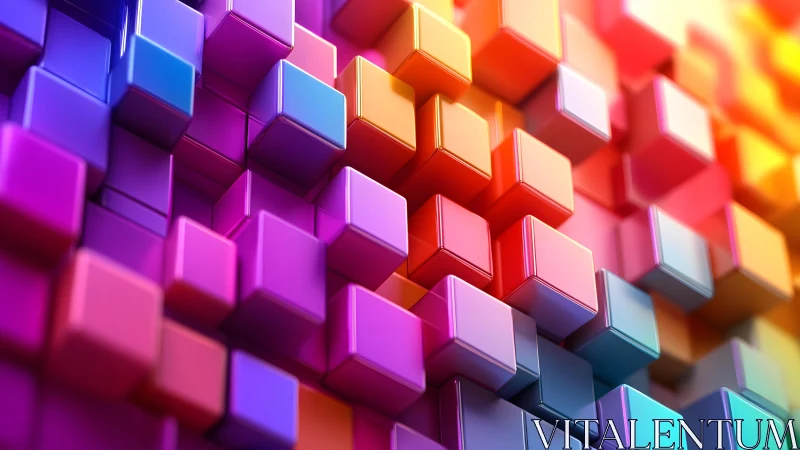 Vibrant 3D geometric cubes in abstract digital art style. Vibrant 3D geometric cubes in abstract digital art style.