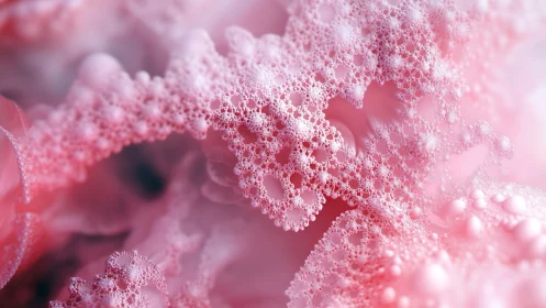 Soft pink bubble reefs in a dreamy macro wonderland.