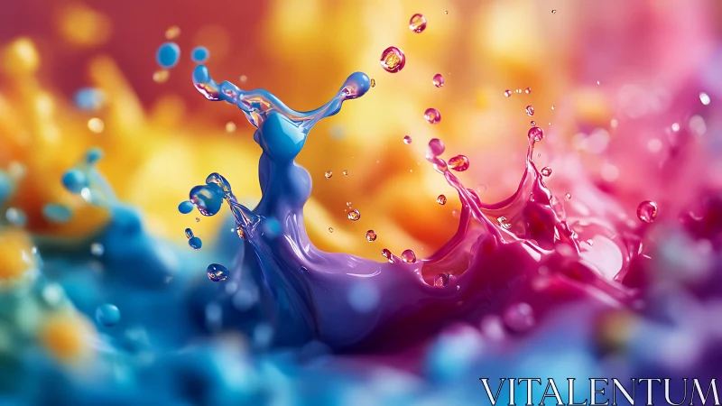 Colorful liquid splash erupts in dynamic motion and light.