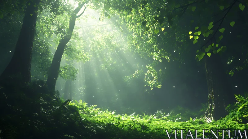 Deciduous Forest Canopy: Volumetric Light Diffusion Through Mature Trees