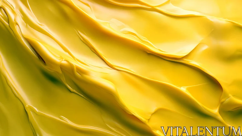 Golden ripples of glossy paint invite a bright, playful mood
