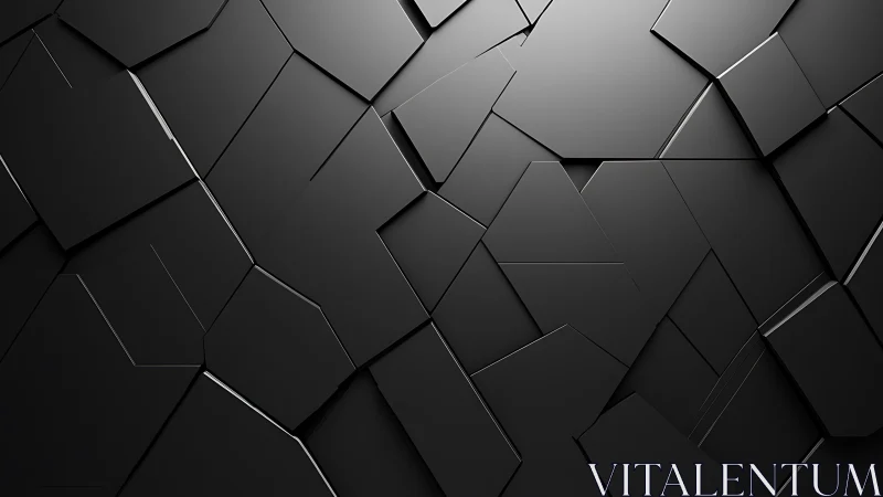 Softly lit geometric black panels with modern warmth.