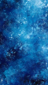 Deep sapphire abstract suggests drifting cosmic waters.