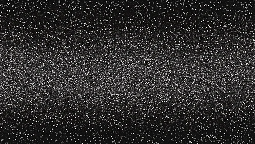 Stellar dust field spreads across dense monochrome void.