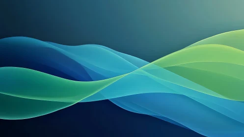 Tidal ribbons of teal and lime drifting through deep dusk.