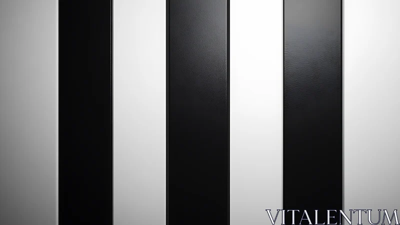 Monochrome vertical stripe pattern uses high-contrast geometry