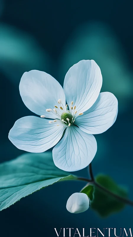 Luminous Silk Petals Dance in Teal Reverie.