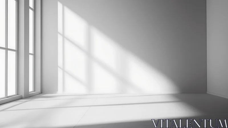Soft daylight fills a minimal empty room with calm silence