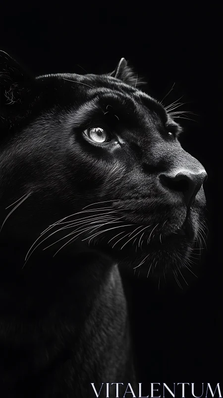 Monochromatic Leopard Portrait in Shadow.