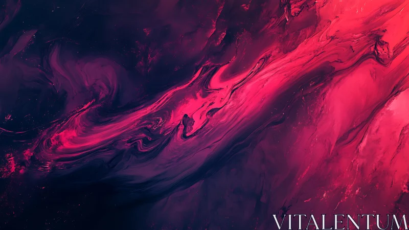 Neon tidal nebula swirling through indigo cosmic ink.