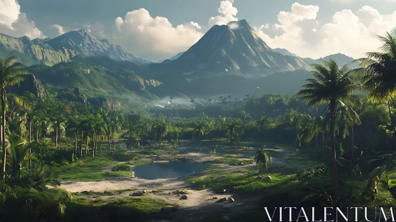 Majestic Mountain Valley Where Jungle Meets Ancient Peaks