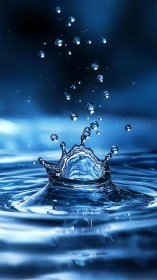 High-speed macro capture isolates a crystalline water crown