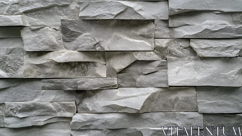 Modern stacked stone wall texture in natural grey shades.