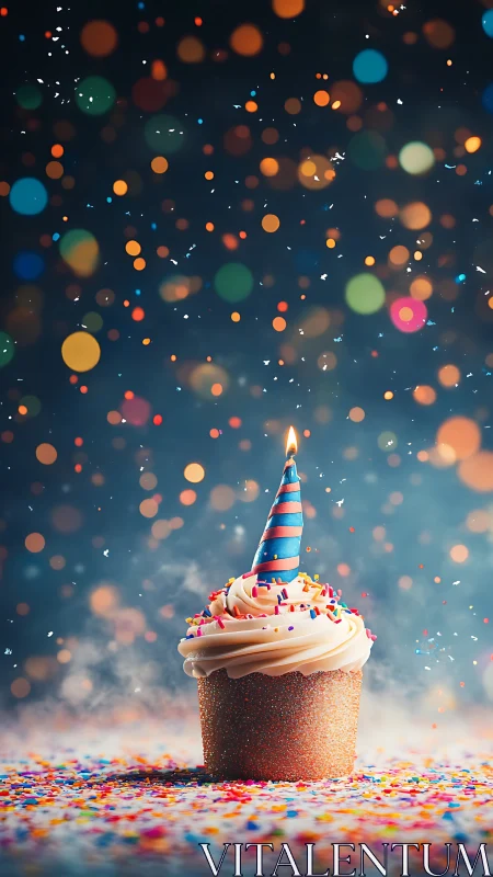 Confetti-Crowned Cupcake Dreams: A Celebration Captured.