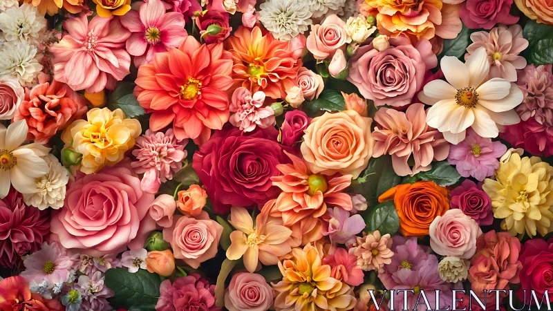 Radiant Garden Blooms in Vibrant Harmony.